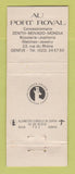 Matchbook Cover - Zenith Au Port Royal Jewelry Geneva Switzerland
