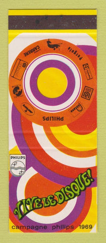 Matchbook Cover - Vive Le Disque Music Philips 1969 France