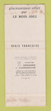 Matchbook Cover - Le Bois Joli Annecy France