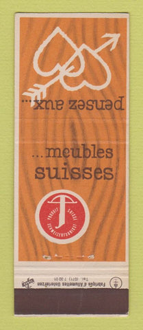 Matchbook Cover - Pensez Aux Meubles Suisses Switzerland?