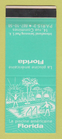 Matchbook Cover - Florida Swimming Pools? Paris France WEAR