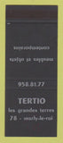 Matchbook Cover - Tertio Meubles France WRITING WEAR