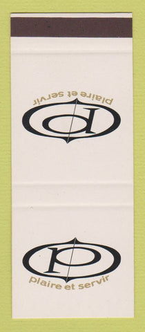 Matchbook Cover - Plaire Et Servir France SAMPLE