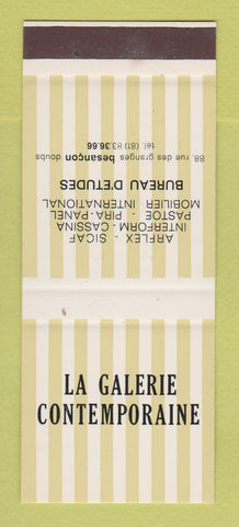 Matchbook Cover - La Galerie Contemporaine France