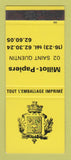 Matchbook Cover - Millot Papiers Paper Saint Quentin France SAMPLE