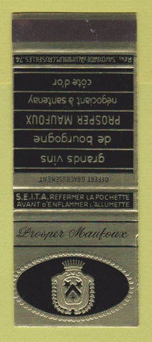 Matchbook Cover - Prosper Maufoux France