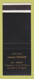 Matchbook Cover - Vins Fins Adrien Niaud Cezac France