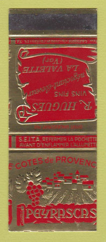 Matchbook Cover - Cotes de Provence R Hugues France