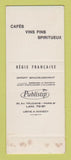 Matchbook Cover - Vernhes Porto Borges Pantin France Liquor