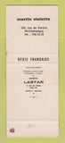 Matchbook Cover - Oenologie Martin Vialatte Champigny France
