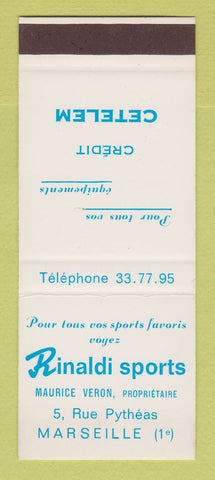 Matchbook Cover - Rinaldi Sports Marseille France
