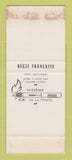 Matchbook Cover - Rinaldi Sports Marseille France