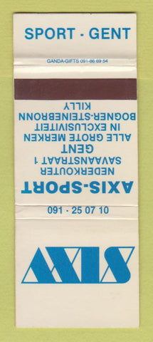 Matchbook Cover - Axis Sport Nederkouter Gent