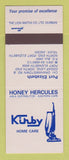Matchbook Cover - Kirby Vacuum Cleaners Port Elizabeth South Africa SAMPLE