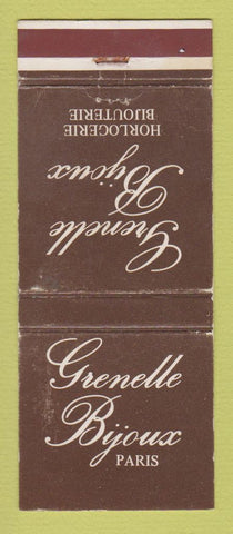 Matchbook Cover - Grenelle Bijoux Horlogerie Bijouterie Paris France WEAR