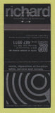 Matchbook Cover - Richard Music Center Montreal QC sales repair 30 Strike