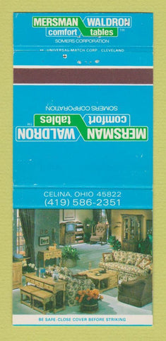 Matchbook Cover - Mersman Waldron Tables Furniture Celina OH 30 Strike