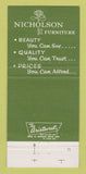 Matchbook Cover - Nicholson Furniture Jackson MS 30 Strike