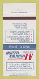 Matchbook Cover - North American Appliances Rental TV Oshawa Barrie ON 30 Strike