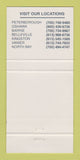 Matchbook Cover - North American Appliances Rental TV Oshawa Barrie ON 30 Strike