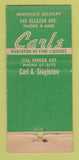Matchbook Cover - Coral Cables FL Carls Liquors University of Miami 30 Stick