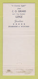 Matchbook Cover - Linz Dallas TX Jewelry 30 Strike