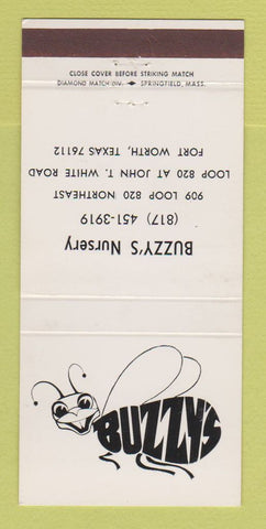 Matchbook Cover - Buzzy's Nursery Fort Worth TX 30 Strike