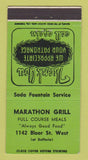 Matchbook Cover - Marathon Grill Toronto ON 30 Strike