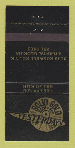 Matchbook Cover - Sold Gold Music Store Atlanta GA 30 Strike
