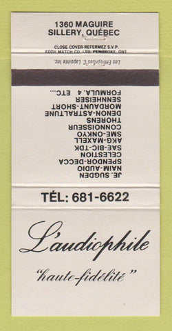 Matchbook Cover - Laudiophile Sillery QC Music 30 Strike