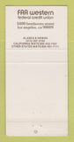 Matchbook Cover - Golden Flyer FAA Western Credit Union Los Angeles CA 30 Strike