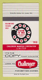 Matchbook Cover - Challenger Paper Manifold Toronto ON Hamilton 30 Strike