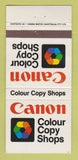 Matchbook Cover - Canon Colour Copy Shops Australia 30 Strike
