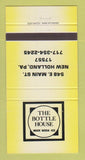 Matchbook Cover - The Bottle House Beer Soda Ice New Holland PA YELLOW 30 Strike