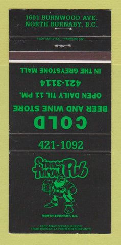 Matchbook Cover - Stones Throw Pub North Burnaby BC 30 Strike