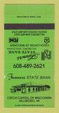 Matchbook Cover - Farmers State Bank Hillsboro WI GREEN WEAR 30 Strike