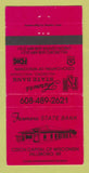 Matchbook Cover - Farmers State Bank Hillsboro WI RED 30 Strike