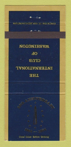 Matchbook Cover - International Club of Washington DC 1984 30 Strike