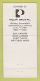 Matchbook Cover - Western Restaurant Convention 1988 San Francisco CA 30 Strike