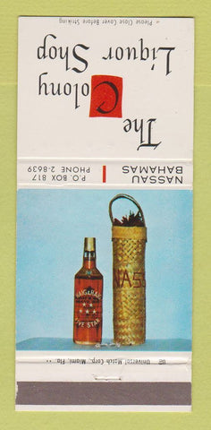 Matchbook Cover - Colony Liquor Shop Nassau Bahamas WEAR 30 Strike