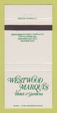 Matchbook Cover - Westwood Marquis Hotel Gardens Los Angeles CA 30 Strike