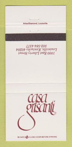 Matchbook Cover - Casa Grisanti Louisville KY 30 Strike