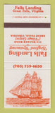 Matchbook Cover - Falls Landing Seafood Restaurant Great Falls VA 30 Strike