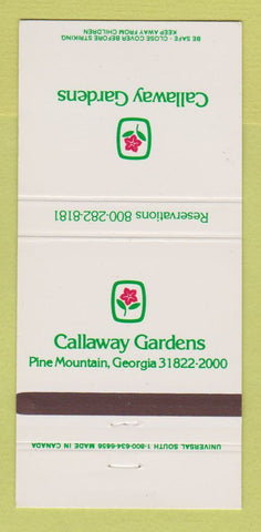Matchbook Cover - Callaway Gardens Pine Mountain GA 30 Strike