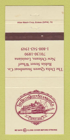 Matchbook Cover - Delta Queen Steamboat Company New Orleans LA 30 Strike