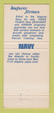 Matchbook Cover - Navy Seafarer Airman Recruiting 30 Strike