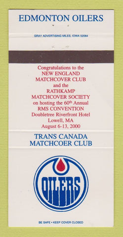 Matchbook Cover - Trans Canada Match Club Edmonton Oilers Hockey 30 Strike