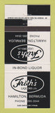 Matchbook Cover - Frith's Liquors Hamilton Bermuda 30 Strike