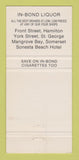 Matchbook Cover - Frith's Liquors Hamilton Bermuda 30 Strike
