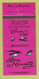 Matchbook Cover - Bare Necessity Strip Club Miami FL 30 Strike